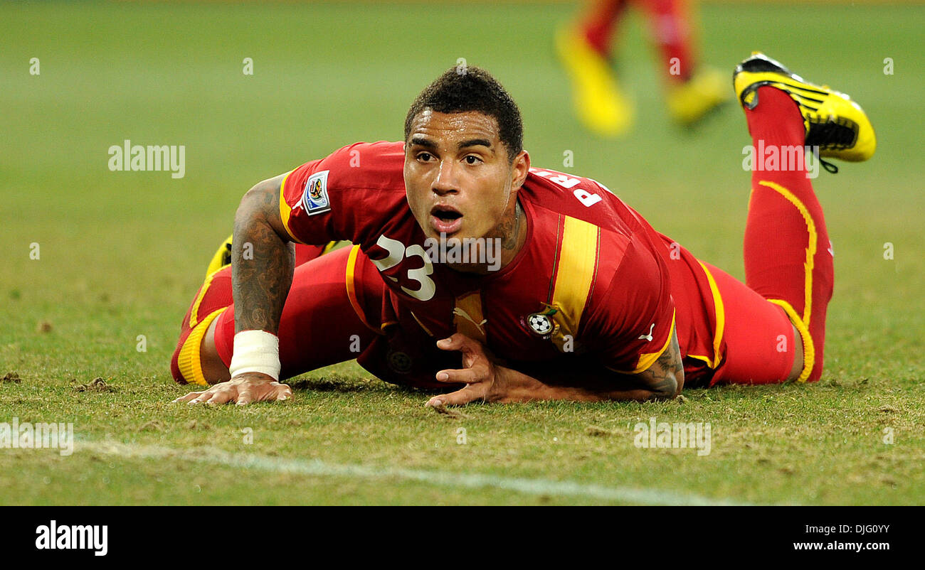 July 02, 2010 - Johannesburg, South Africa - Kevin Prince Boateng of Ghana reacts during the 2010 FIFA World Cup Quarter Final soccer match between Uruguay and Ghana at Soccer City Stadium on June 02, 2010 in Johannesburg, South Africa. (Credit Image: © Luca Ghidoni/ZUMApress.com) Stock Photo