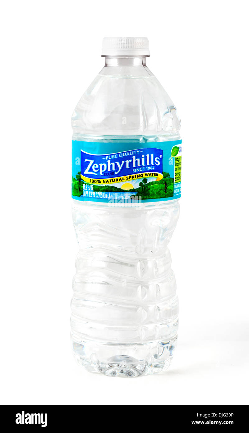 Bottle of Zephyrhills pure spring water, Florida, USA Stock Photo