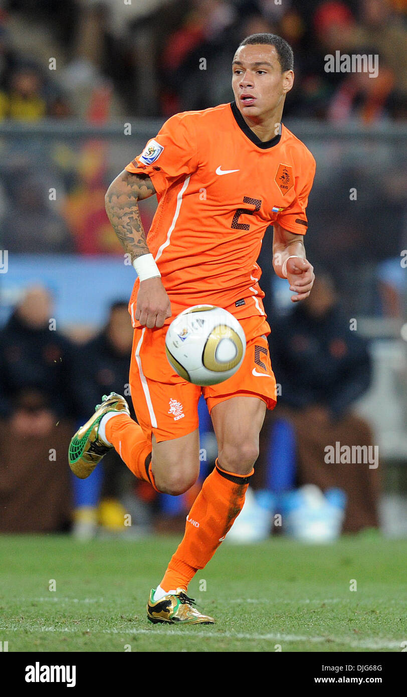 Dutch Gregory van der Wiel during the 2010 FIFA World Cup group E match  between the Netherlands and Denmark at Soccer City stadium in Johannesburg,  South Africa, 14 June 2010. Netherlands won