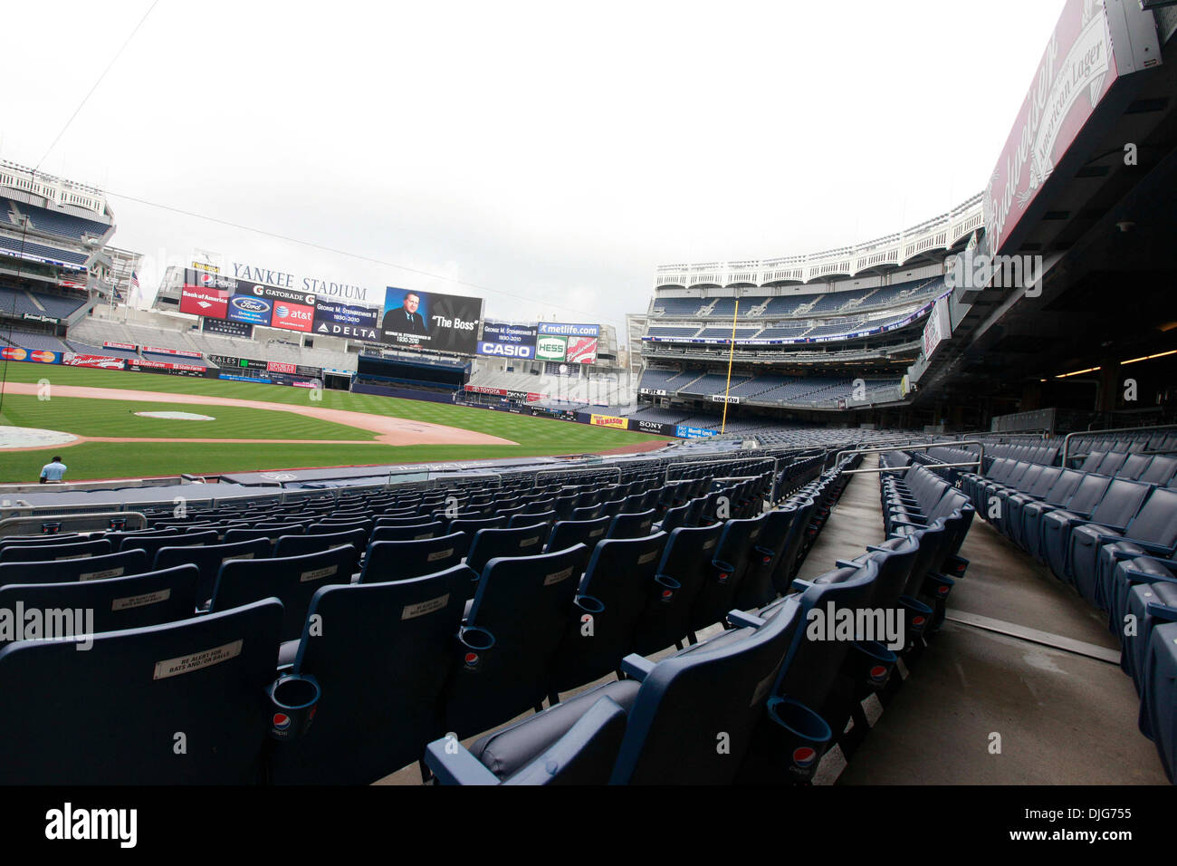 The center field scoreboard and video screen the new Yankee Stadium Bronx  New York USA Stock Photo - Alamy