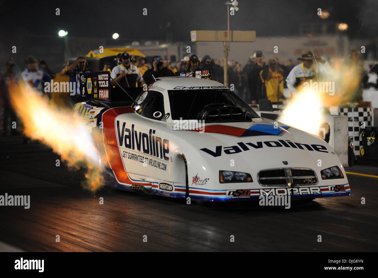 July 16, 2010 - Sonoma, California, U.S - 16 July 2010: Jack Beckman of Norco, CA competes in the Funny Car class at the FRAM Autolite NHRA Nationals at Infineon Raceway, Sonoma, CA. (Credit Image: © Matt Cohen/Southcreek Global/ZUMApress.com) Stock Photo