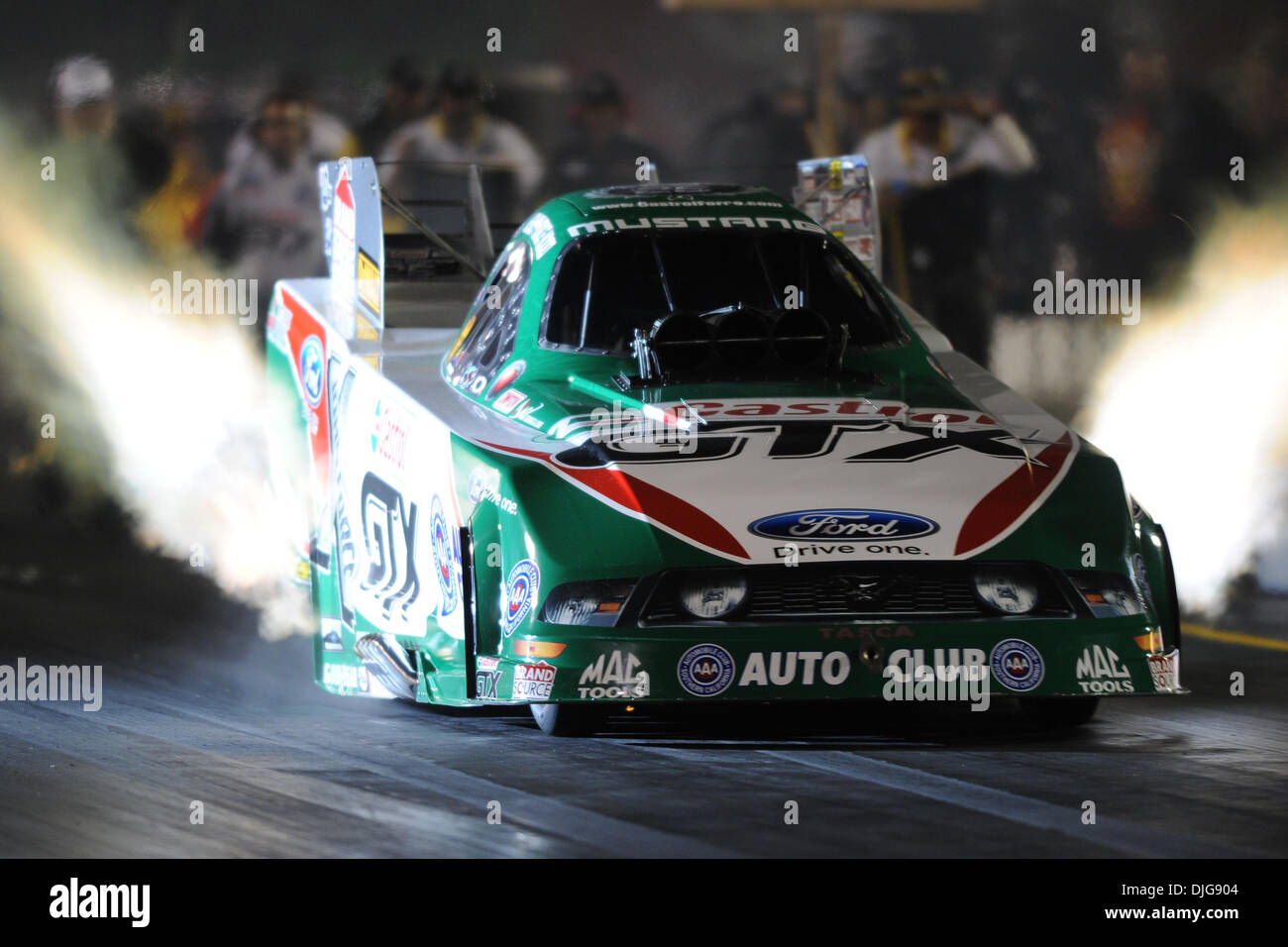 July 16, 2010 - Sonoma, California, U.S - 16 July 2010: Ashley Force Hood of Yorba Linda, CA competes in the Funny Car class at the FRAM Autolite NHRA Nationals at Infineon Raceway, Sonoma, CA. (Credit Image: © Matt Cohen/Southcreek Global/ZUMApress.com) Stock Photo