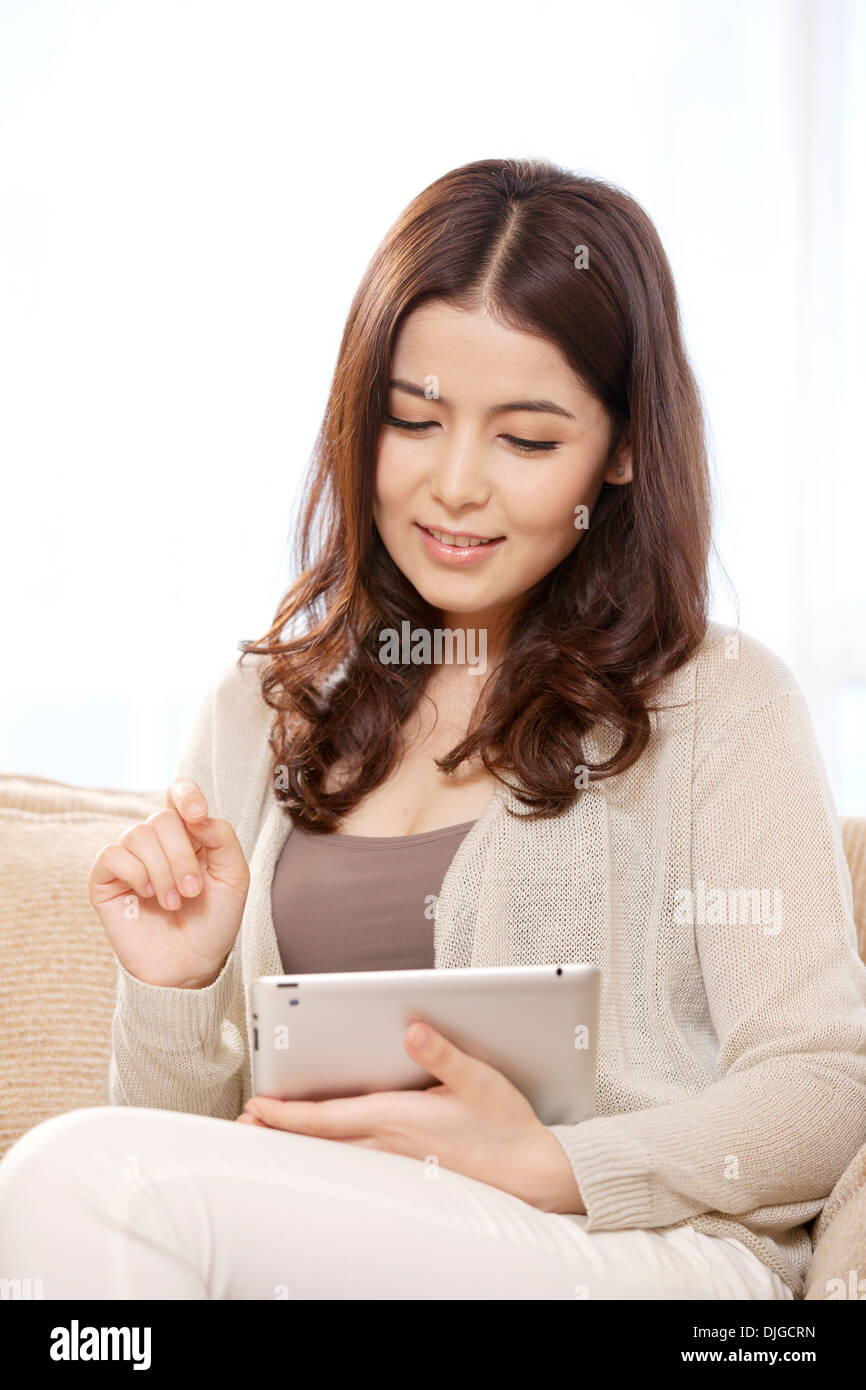 Eastern Woman's Casual Lifestyle Stock Photo