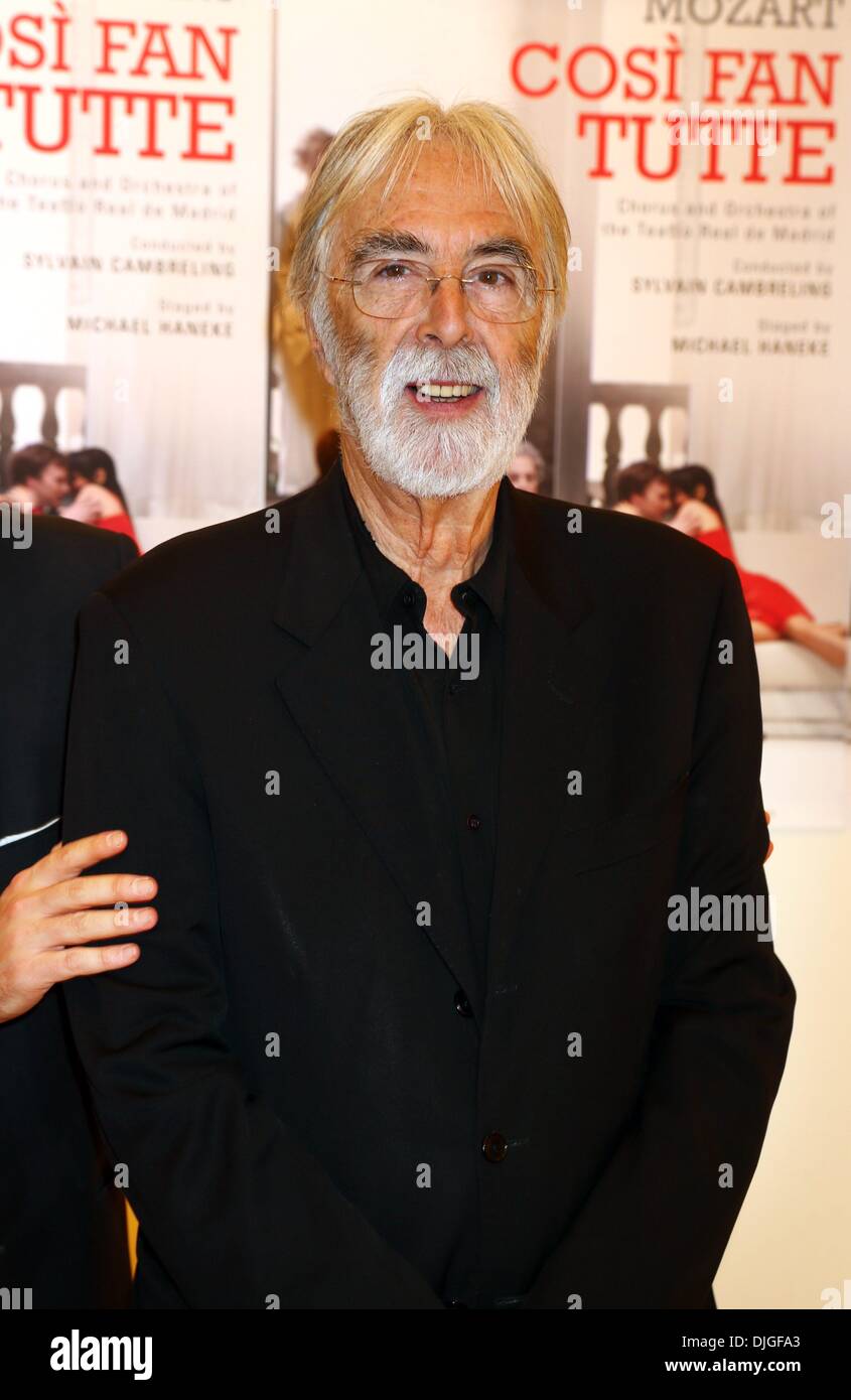 Austrian film director Michael Haneke at the presentation of the DVD "Cosi Fan Tutte" at Spain