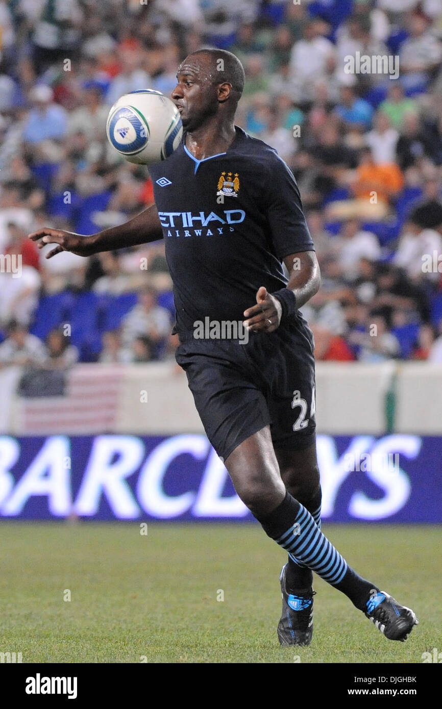 July 23, 2010 - Harrison, New Jersey, United States of America - 23 July 2010 - Manchester City Midfielder Patrick Viera (#24) controls the midfield as the English Premier League Club Manchester City face Sporting Club de Portugal in the second match of The Barclays New York Football Challenge at Red Bull Stadium in Harrison, New Jersey. Sporting defeat Manchester City 0-2. Mandato Stock Photo