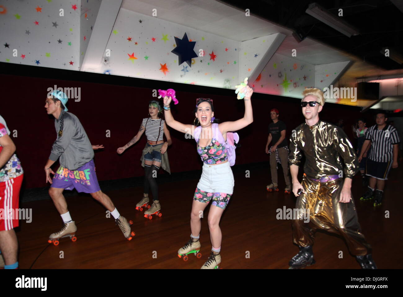 Katy Perry attends Johnny Wujek's Rollerskating Birthday Party at