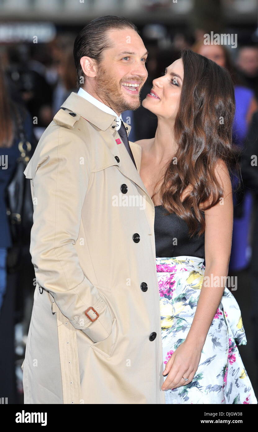 Tom Hardy, Charlotte Riley The European Premiere of 'The Dark Knight Rises'  held at the Odeon West End - Arrivals. London, England - 18.07.12 Stock  Photo - Alamy