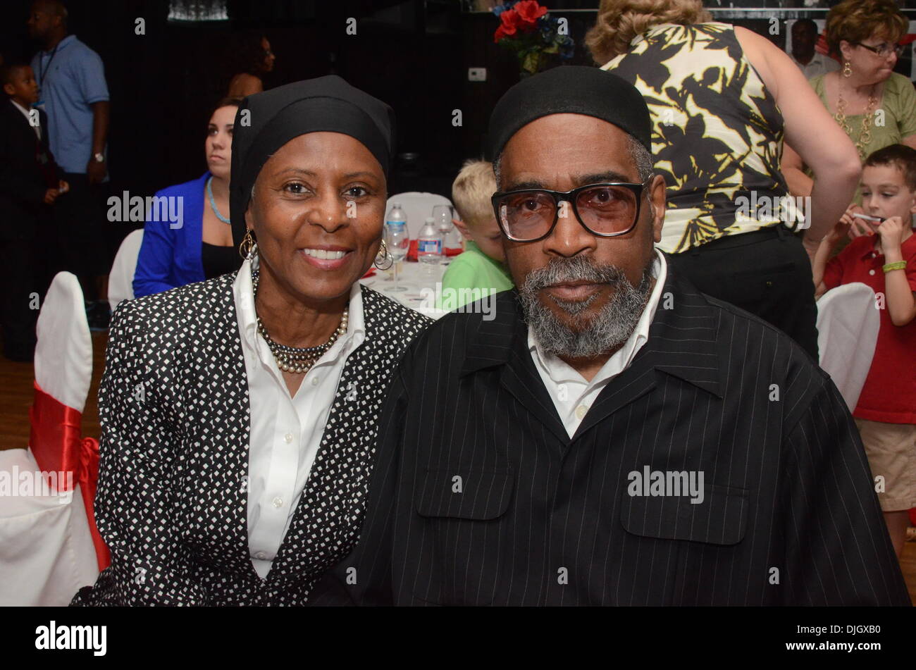 Kenny and Faatimah Gamble Celebrities attend the 9th Annual Charlie Mack's Party 4 Peace- Day One- 'I Will Be Great Awards'. Philadelphia, Pennsylvania - 20.07.12 Stock Photo