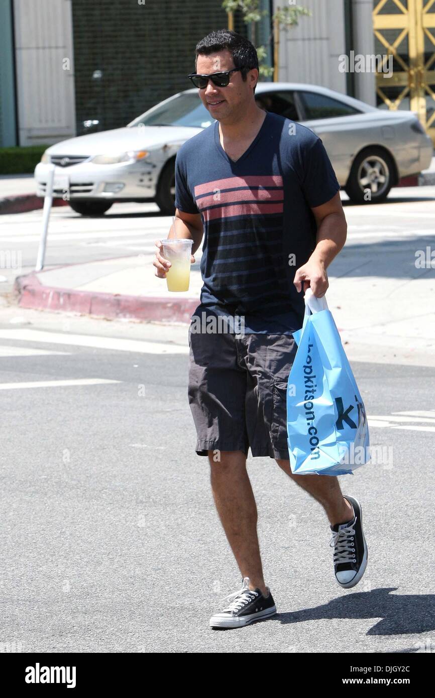 Cash Warren heads out shopping with his family in West Hollywood Los