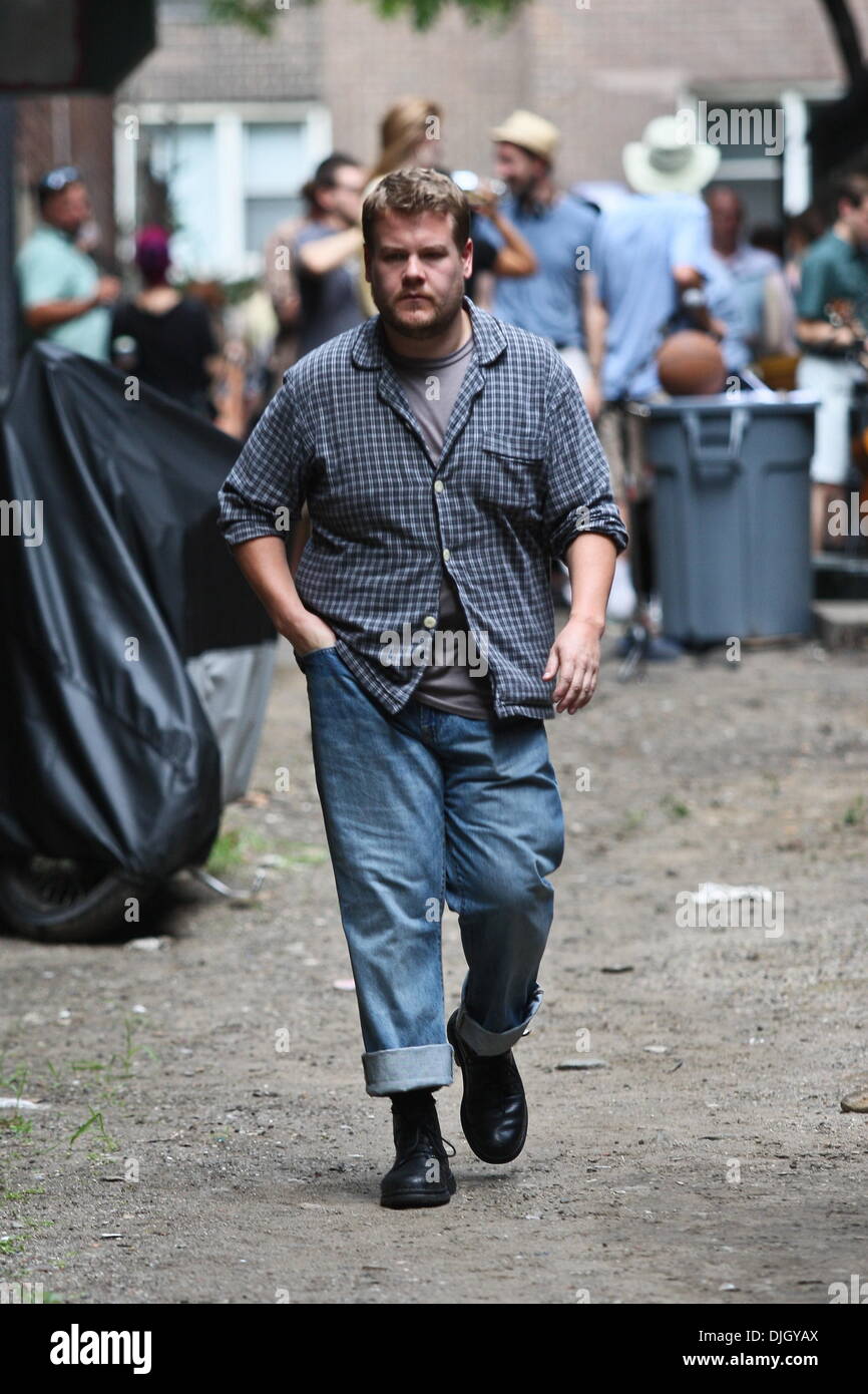 James Corden On The Set Of His New Movie Can A Song Save Your Life In Kips Bay Manhattan New York City Usa 23 07 12 Stock Photo Alamy