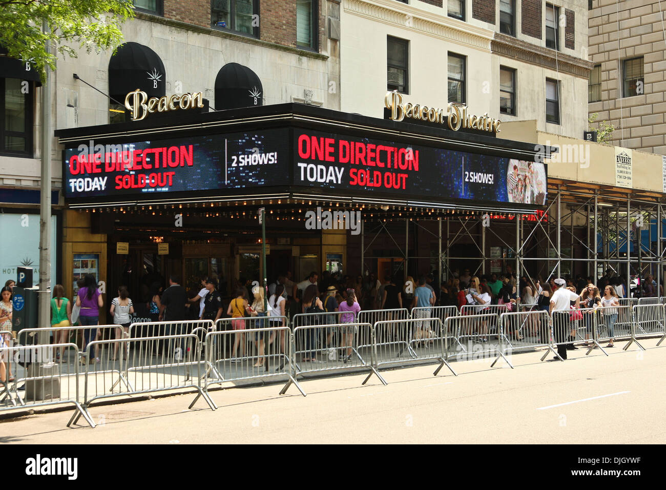 Atmosphere marquee of Beacon Theatre where One Direction are playing ...