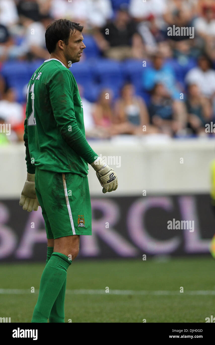 25  July 2010:  Manchester City goalkeeper Stuart Taylor (#12). The Red Bulls defeated Manchester City 2-1 in the game held at the Barclay Challenge, Red Bull Arena, Harrison, NJ. (Credit Image: © Anthony Gruppuso/Southcreek Global/ZUMApress.com) Stock Photo