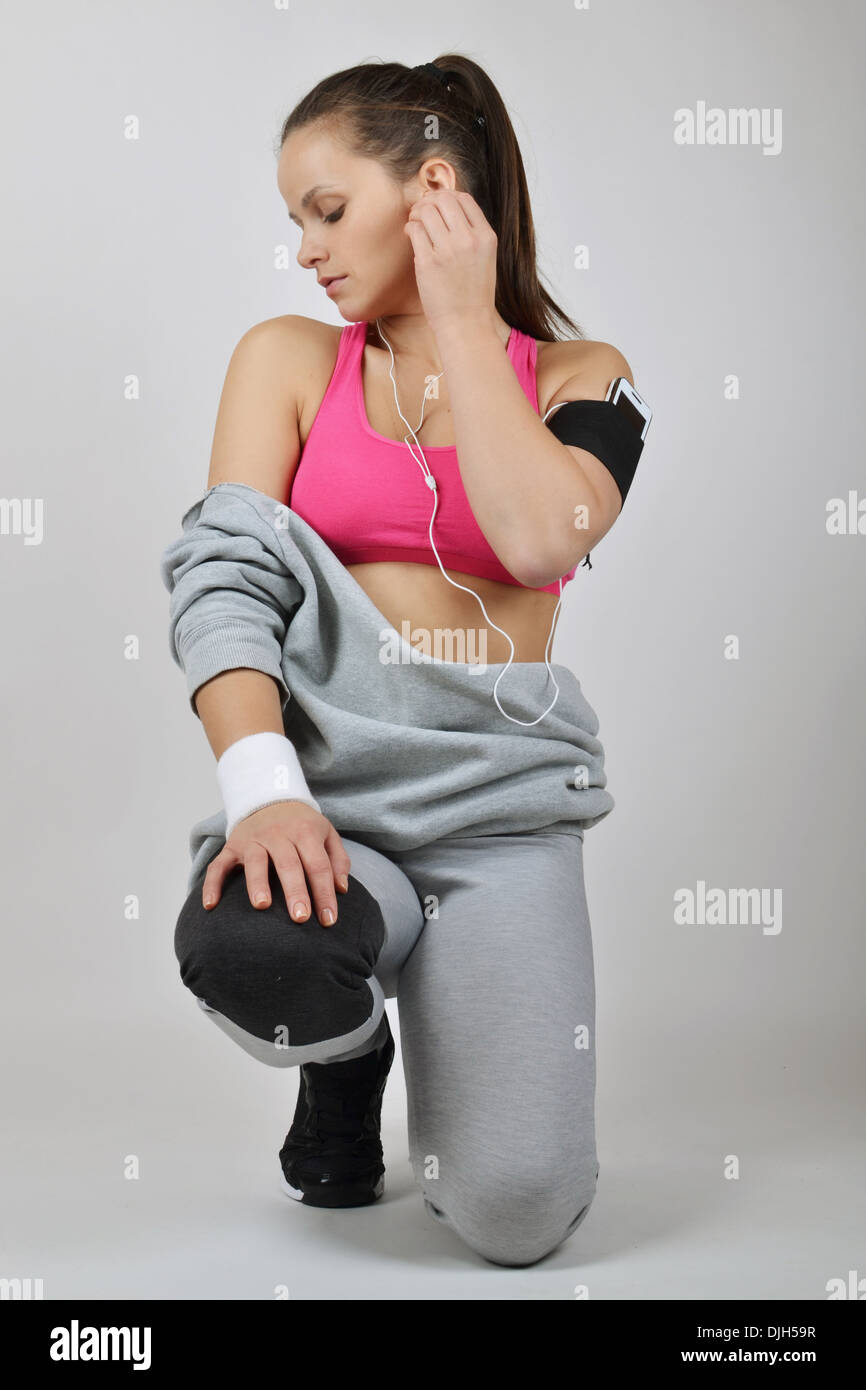 beautiful fitness woman Stock Photo