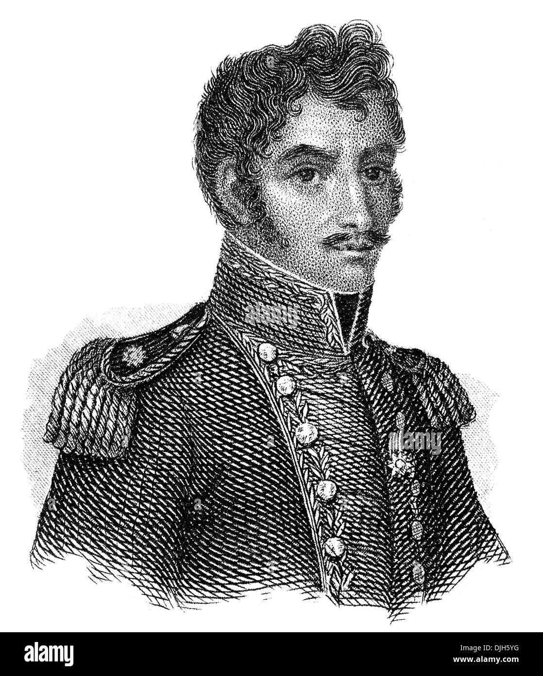 Portrait of Simón Bolívar or Simón José Antonio de la Santísima Trinidad Bolívar y Palacios Ponte y Blanco, 1783 - 1830, Stock Photo