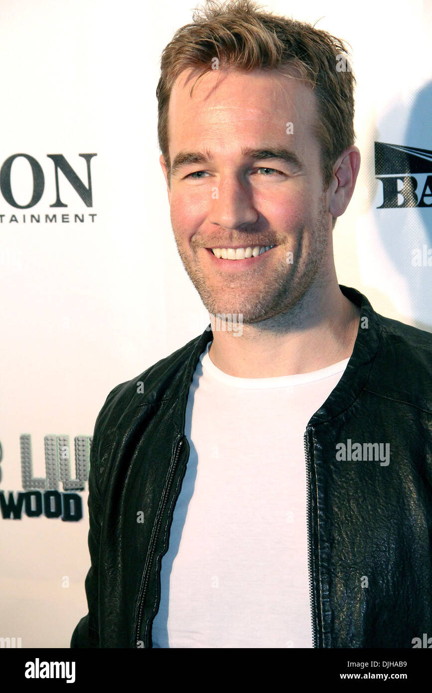 Celebrities attend the Los Angeles Dodgers v St. Louis Cardinals baseball  game held at Dodger Stadium. The Dodgers dfeated the Cardinals by a final  score of 1-0. Featuring: James Van Der Beek