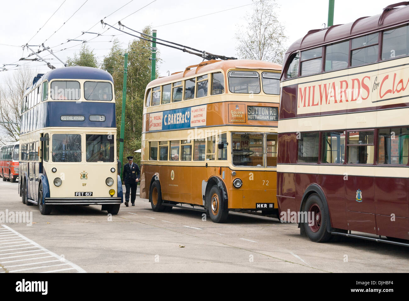 Trolley buses 1950 hires stock photography and images Alamy