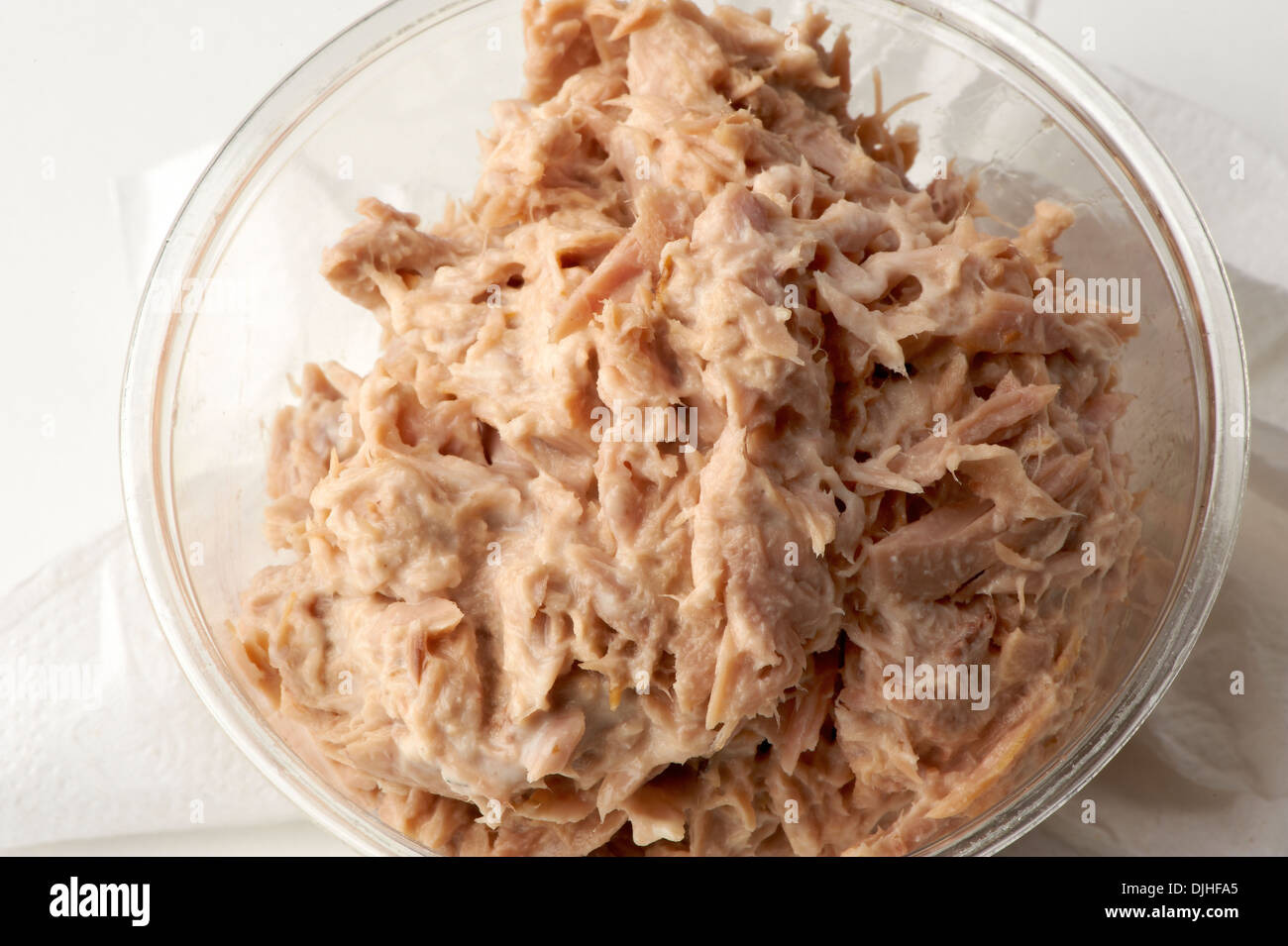 Tuna fish in a plastic pot Stock Photo Alamy
