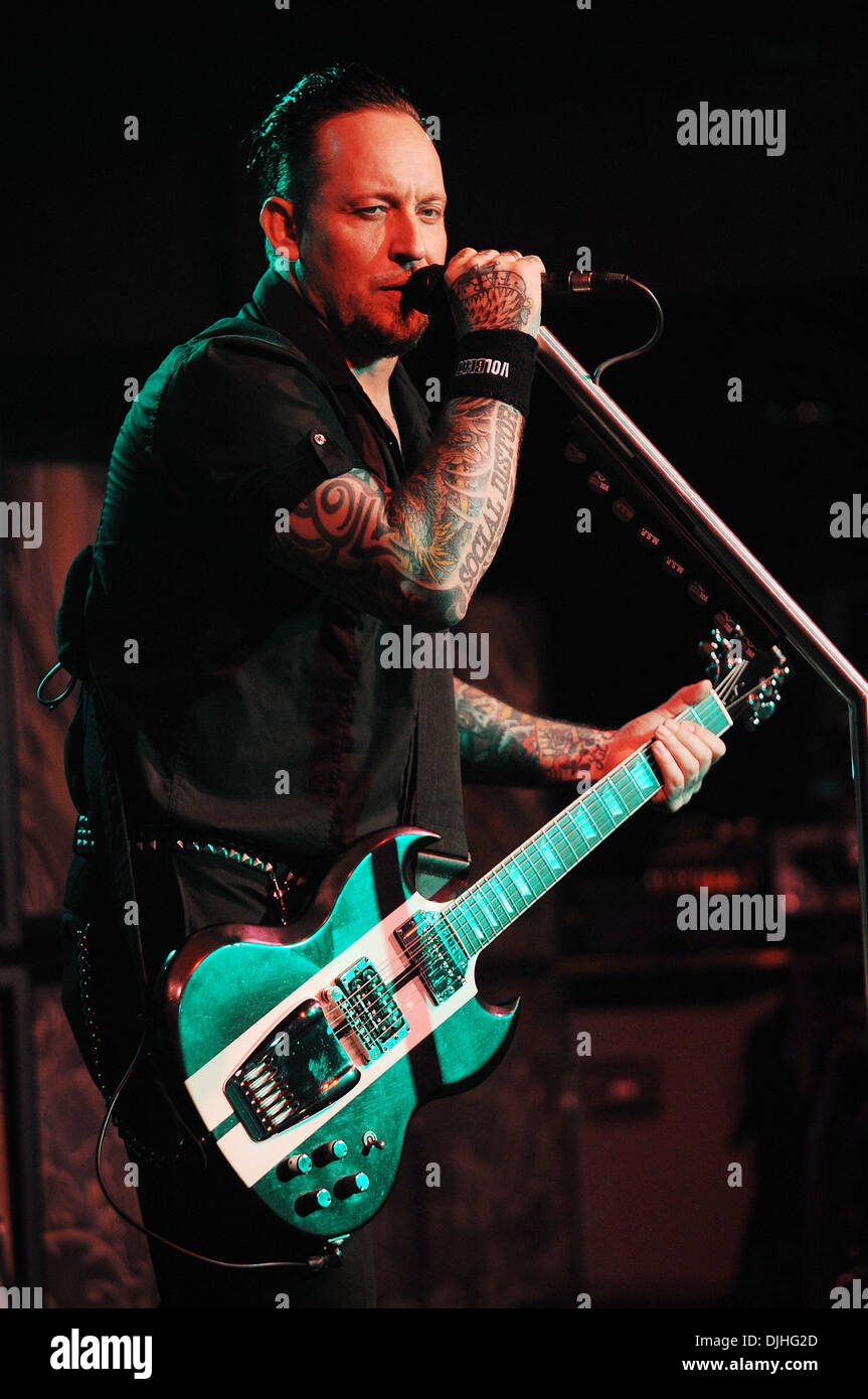 Michael Poulsen Volbeat performs at Revolution Fort Lauderdale, Florida - 30.05.12 Stock Photo