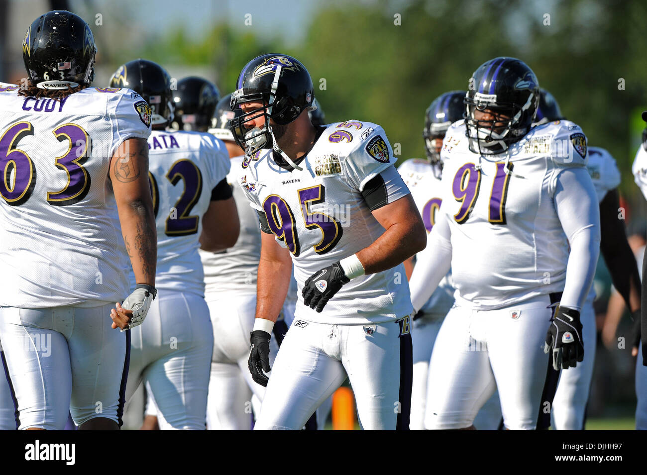 30 July 2010: Baltimore Ravens during Ravens training camp at McDaniel College in Westminster, MD...Mandatory Credit: Russell Tracy / Southcreek Global. (Credit Image: © Russell Tracy/Southcreek Global/ZUMApress.com) Stock Photo