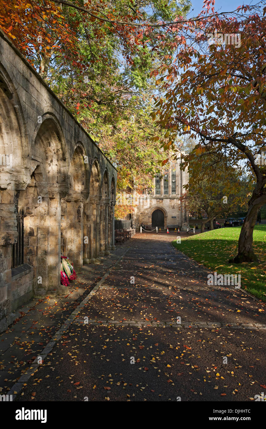 Minster Library and Dean's Park in autumn York North Yorkshire England ...