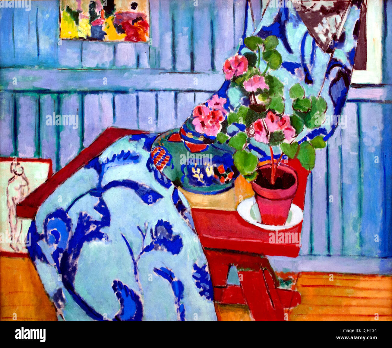 Still life with Geraniums 1910   Henri Matisse France French PainterFrench Stock Photo