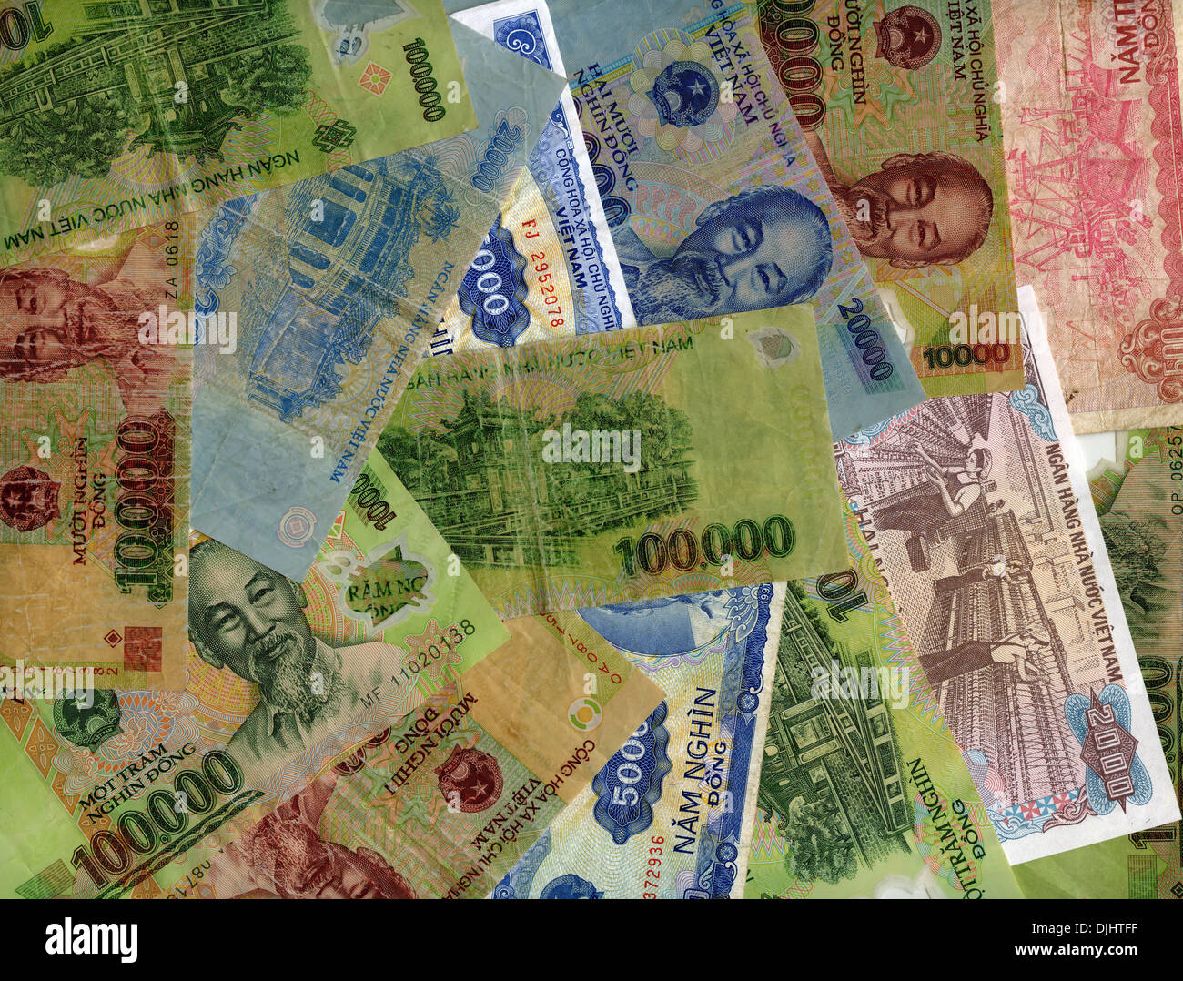 Vietnam Banknotes (dongs) Background Stock Photo - Alamy