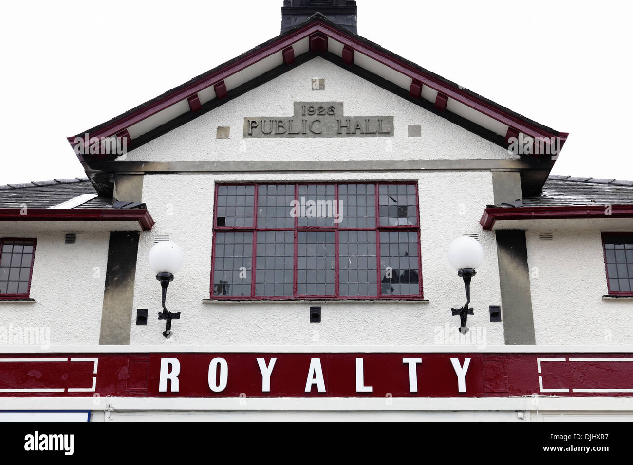 Detail of the exterior of the Royalty Cinema in BownessOnWindermere