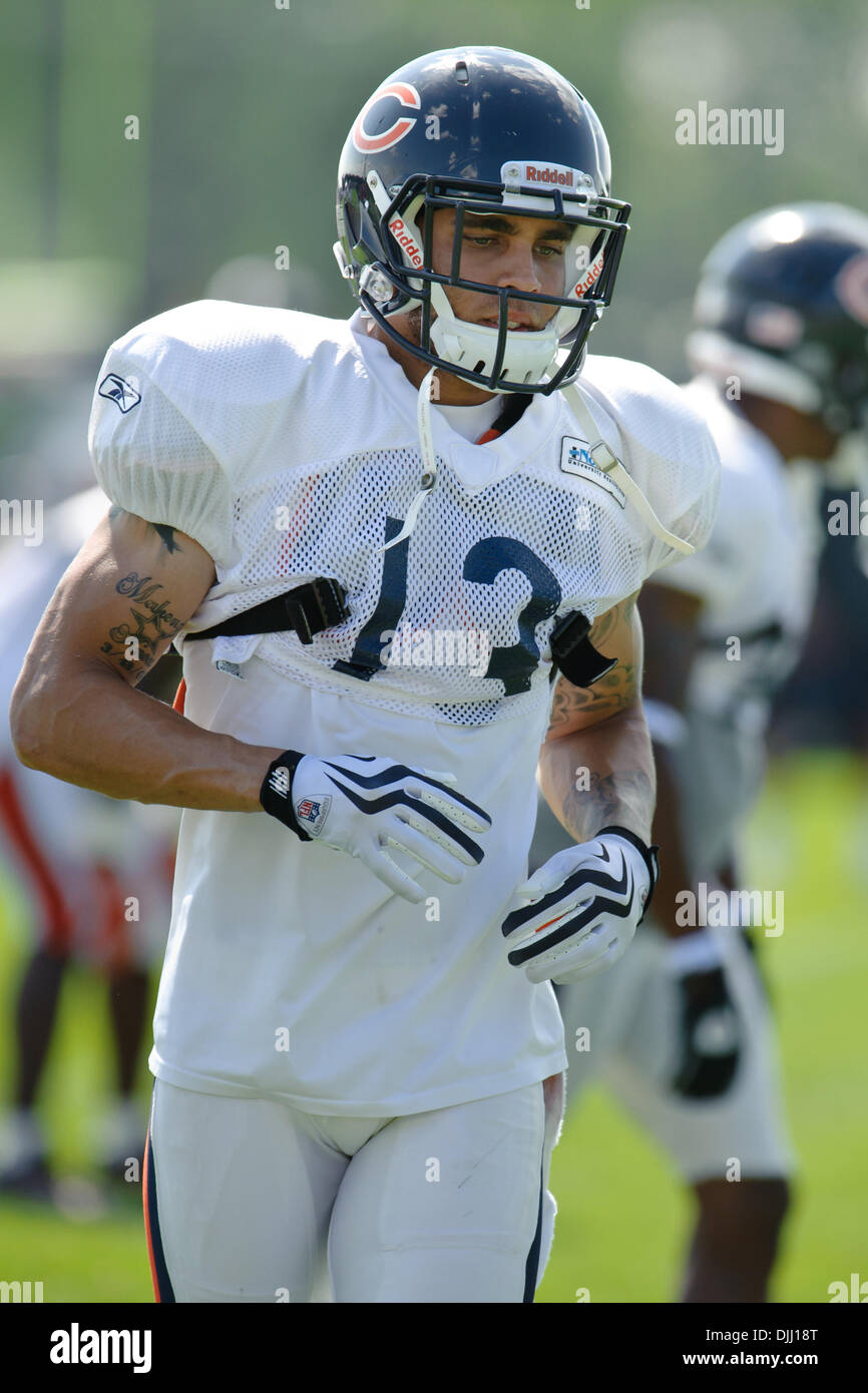 Chicago Bears wide receiver Johnny Knox (13) makes a catch during the Bears  training camp practice at Olivet Nazarene University in Bourbonnais, IL.  (Credit Image: © John Rowland/Southcreek Global/ZUMApress.com Stock Photo 