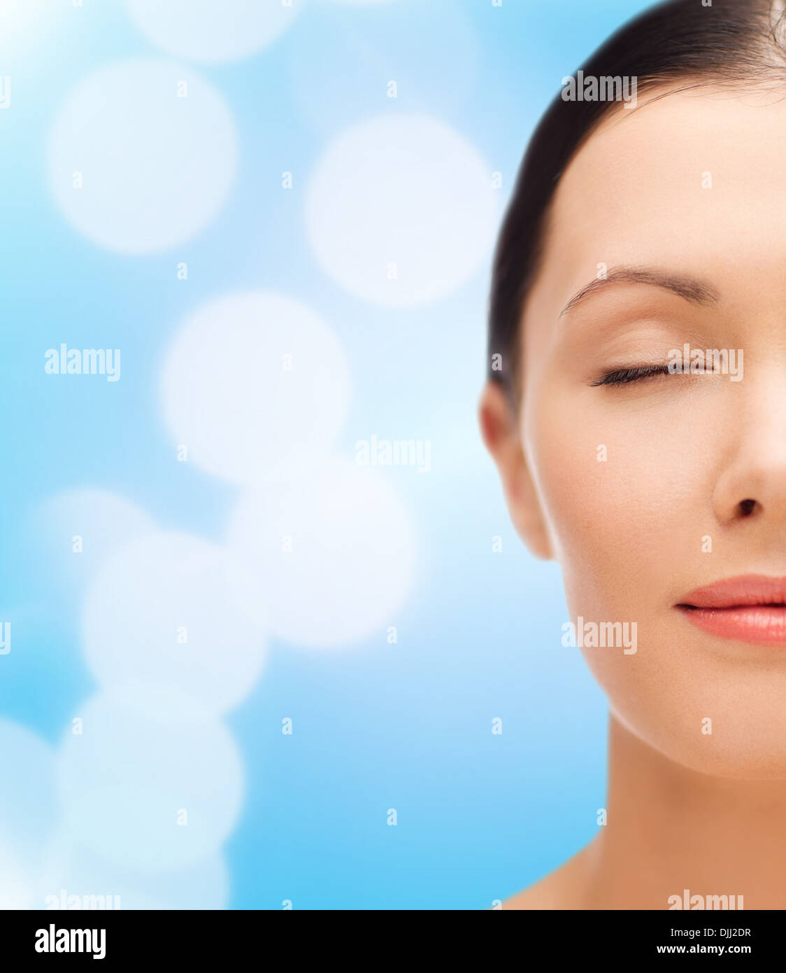 relaxed young woman with closed eyes Stock Photo - Alamy