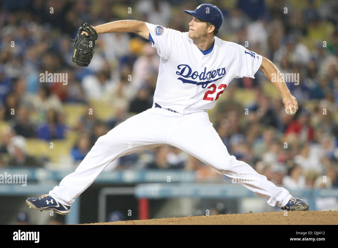 6 August 2010: Dodgers pitcher (#22) CLAYTON KERSHAW pitches