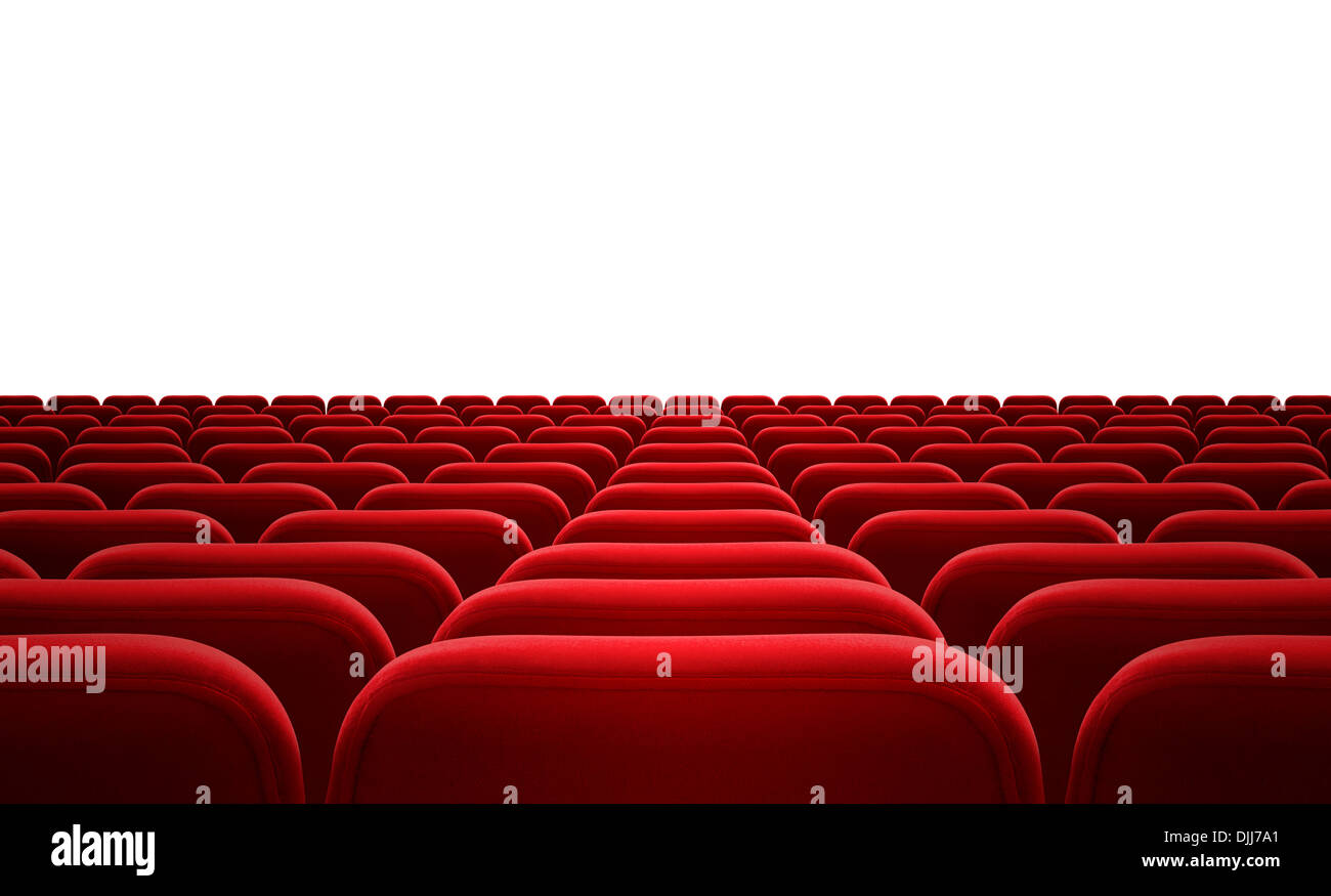 cinema or audience red seats isolated Stock Photo
