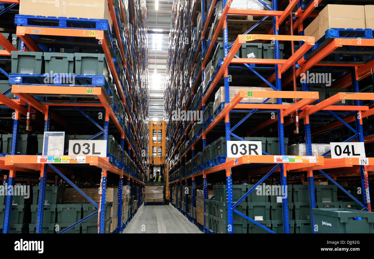 John Lewis distribution centre Milton Keynes December 2013 Stock Photo