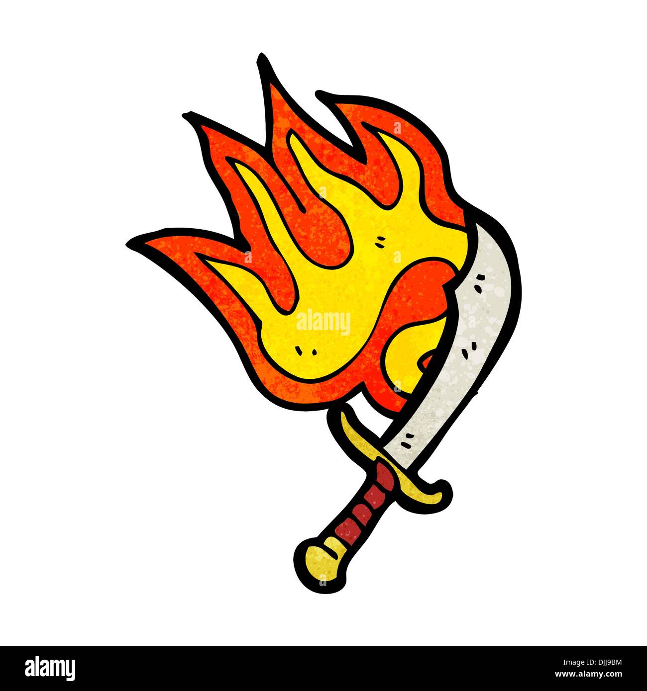 Cartoon flaming sword Cut Out Stock Images & Pictures - Alamy