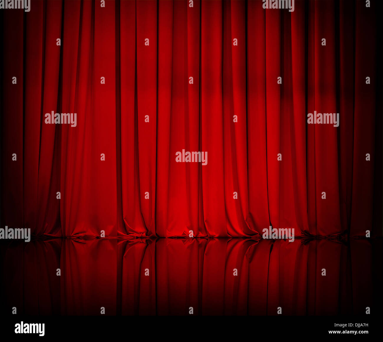curtain or drapes red background Stock Photo