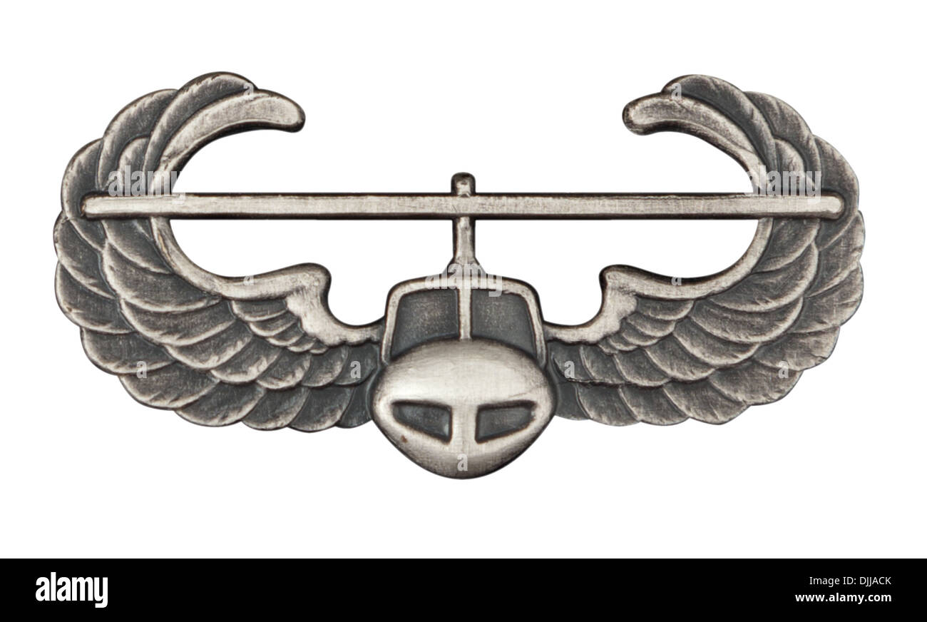 Cutout image of an Air Assault badge on white Stock Photo