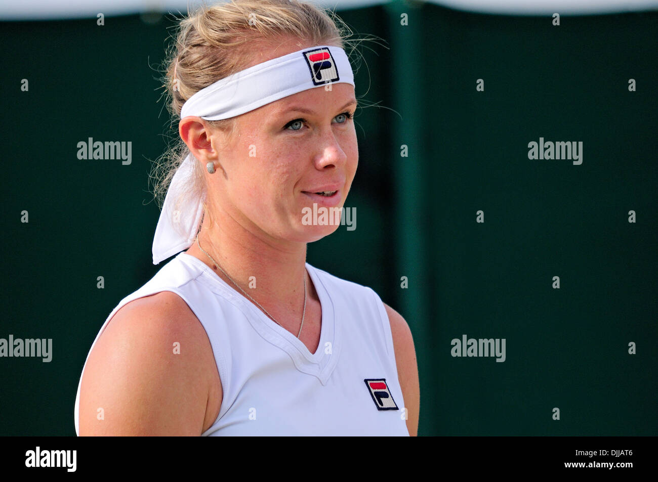 Vera Dushevina (Russia) at Wimbledon 2013 Stock Photo - Alamy