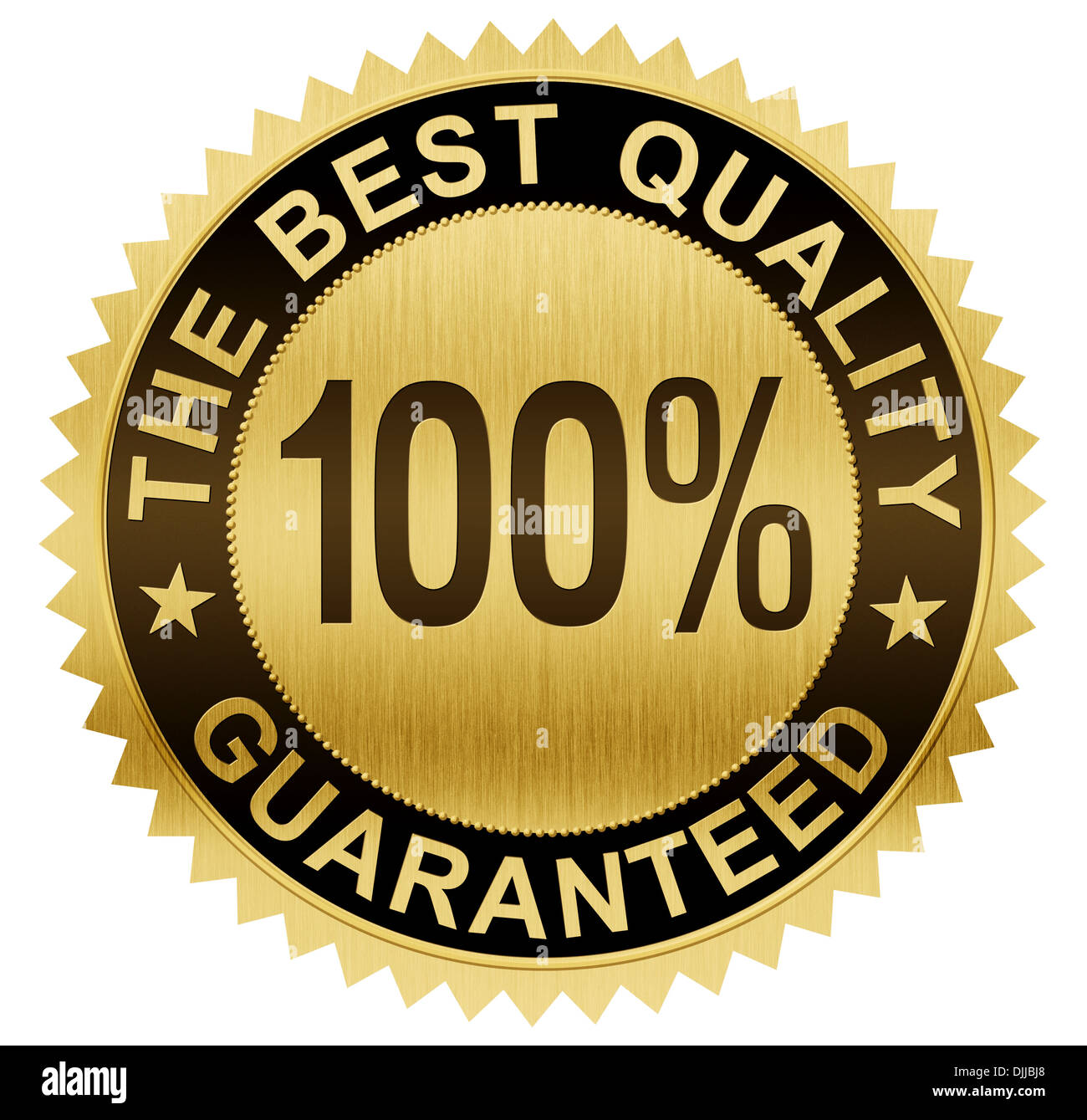 best quality guaranteed gold seal medal with clipping path included Stock Photo