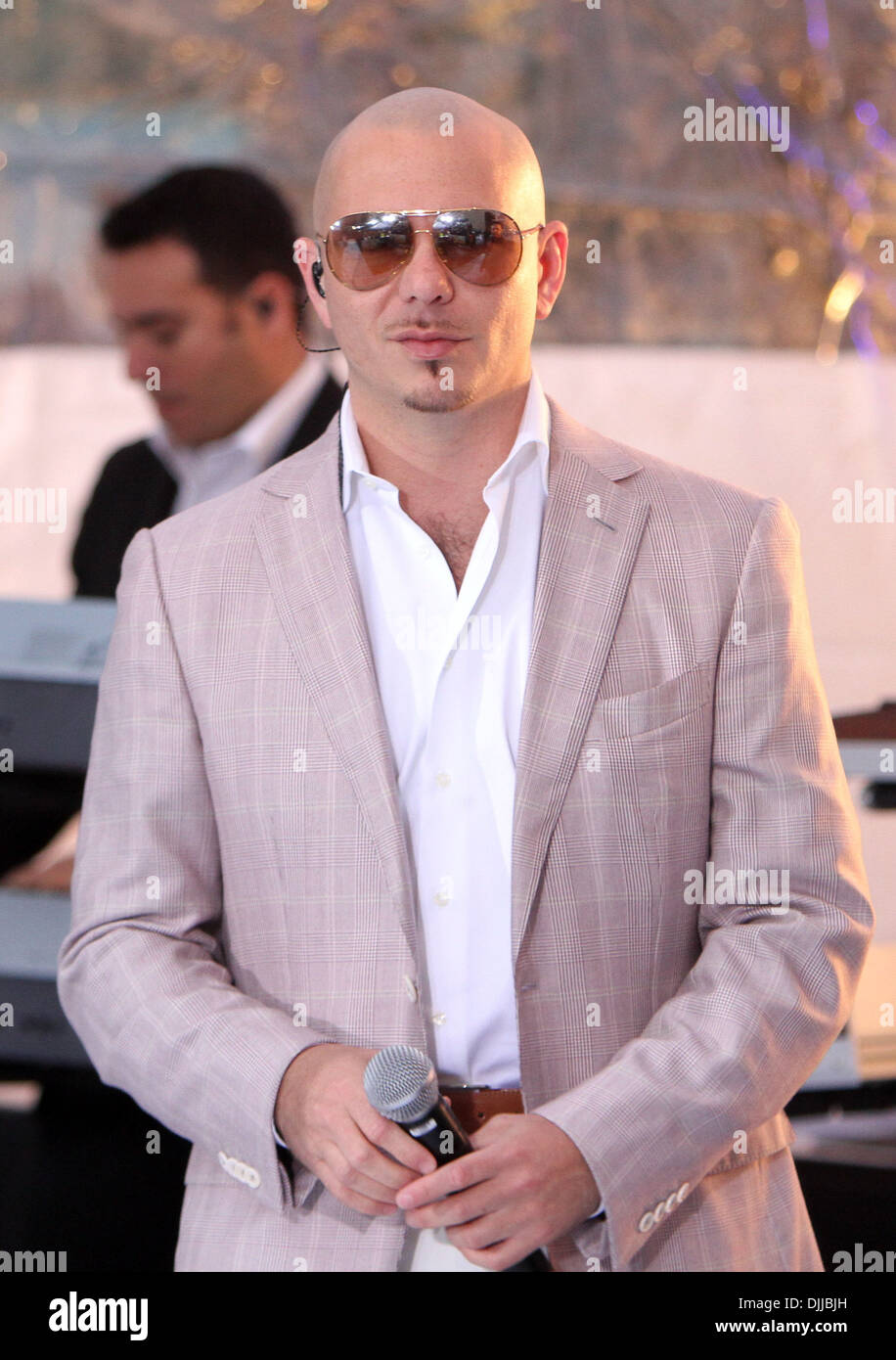 Pitbull performing live at Rockefeller Center as part of 'Today' show's concert series New York