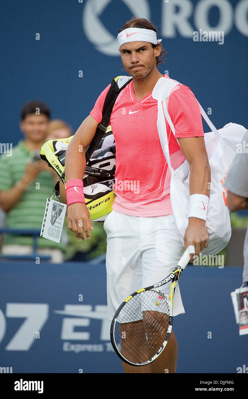 Aug. 12, 2010 - Toronto, Ontario, Canada - 12 August, 2010..RAFAEL NADAL of  Spain arrives at the 2010 Rogers Cup in Toronto, Ontario. Nadal defeated  Anderson, 6-2, 7-6..Mandatory Credit: Terry Ting/Southcreek Global (