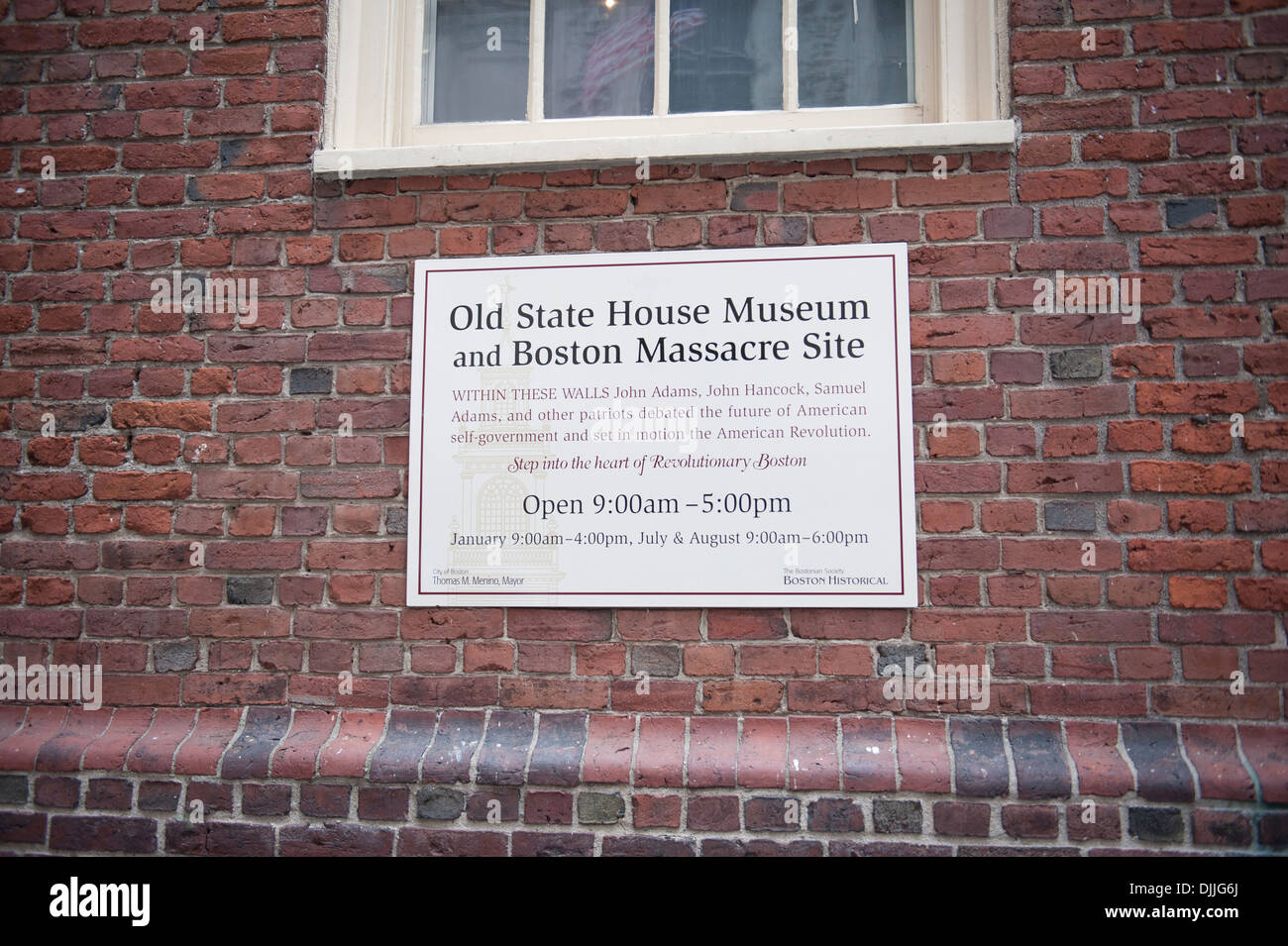 The old State House in Boston was built in 1713. It housed the Massachusetts State Legislature until 1798. It is now a museum. Stock Photo