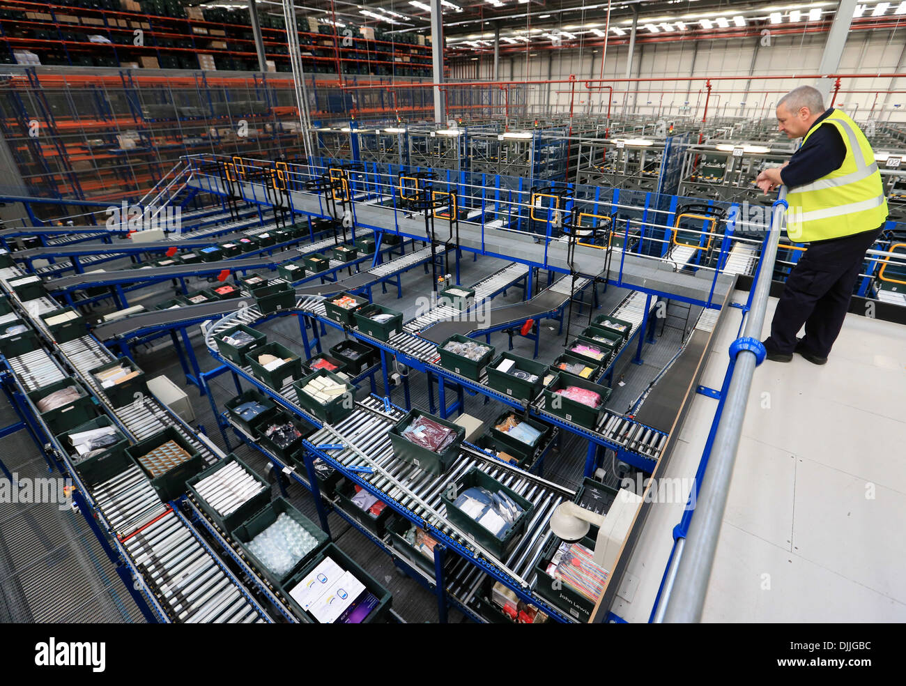 John Lewis distribution centre Milton Keynes December 2013 Stock Photo
