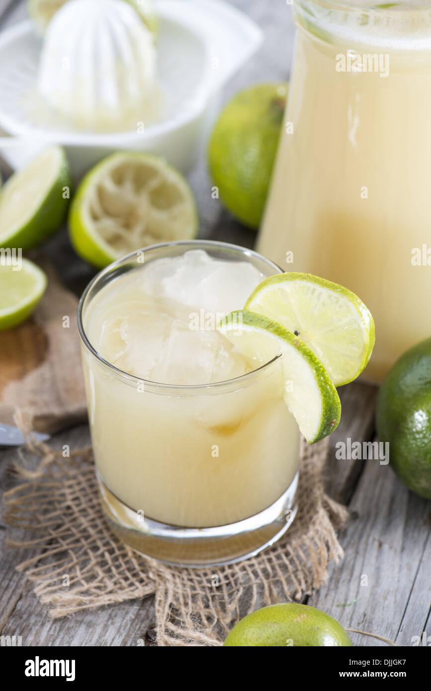 Homemade Lime Juice with fresh fruits Stock Photo Alamy