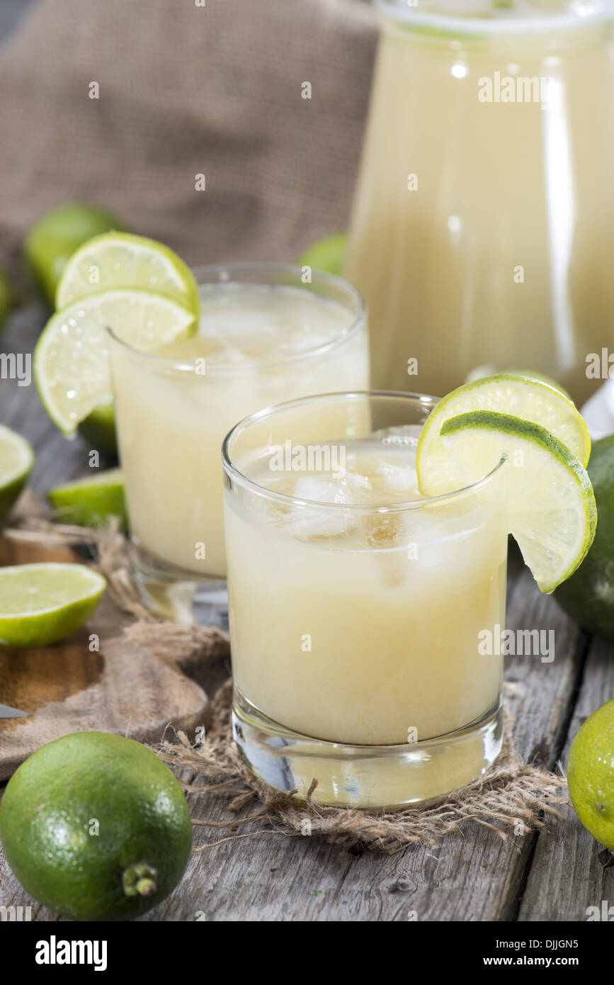 Homemade Lime Juice with fresh fruits Stock Photo Alamy