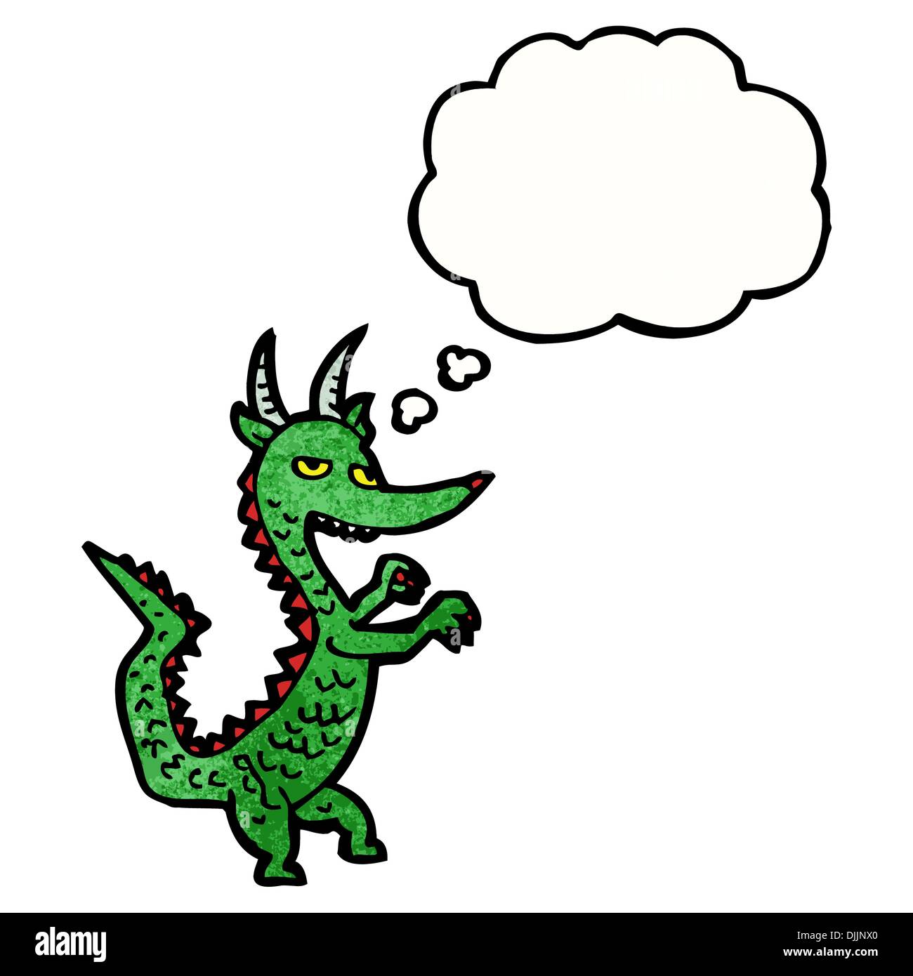Happy cartoon dragon thinking Stock Vector Images - Alamy