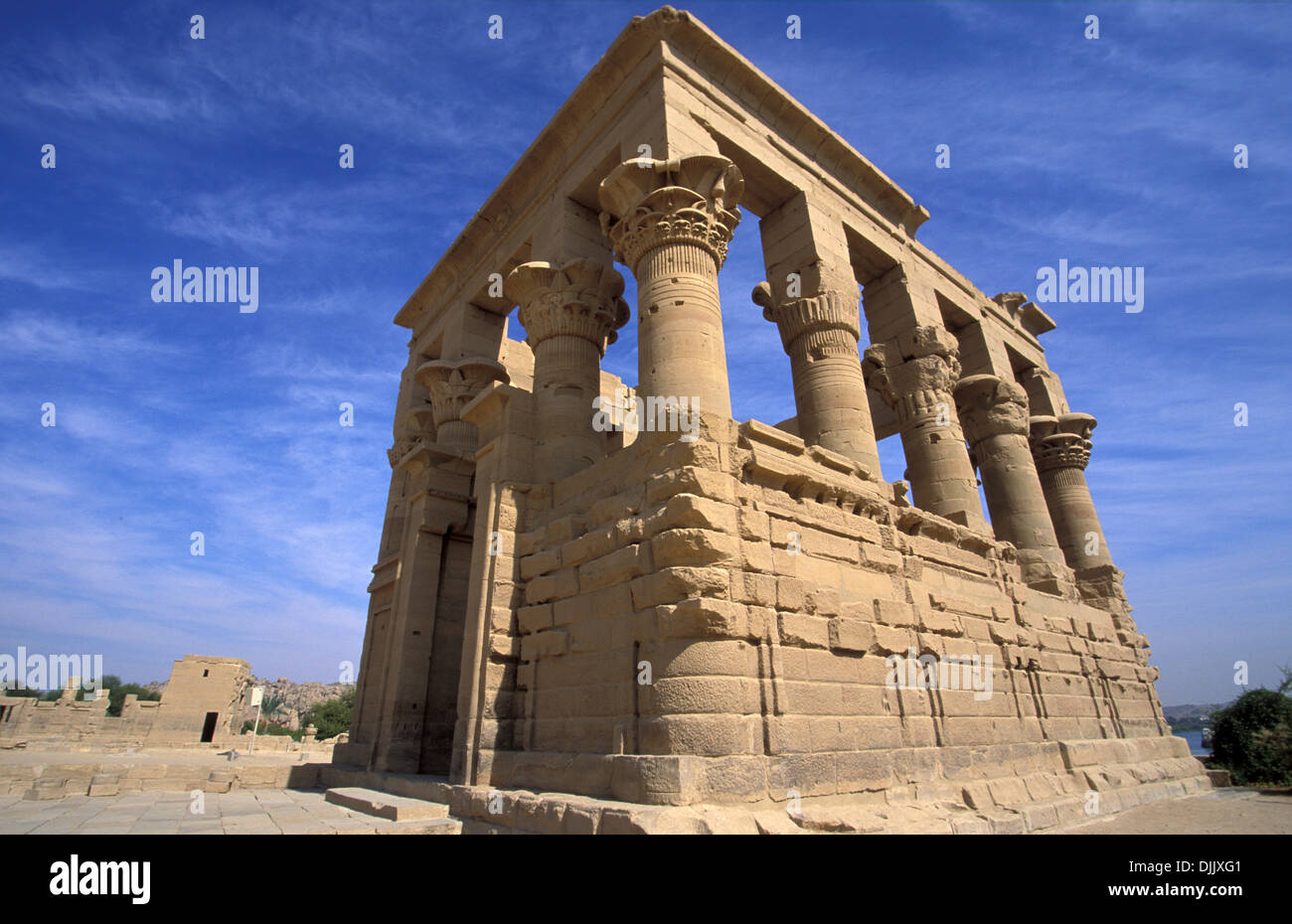 Kiosk of Trajan, Temple of Philae, on Agilika island Stock Photo