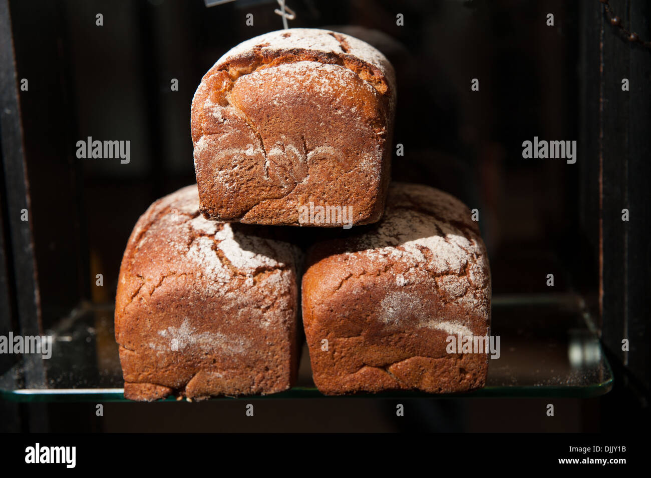 Loaves of freshly baked bread Stock Photo Alamy