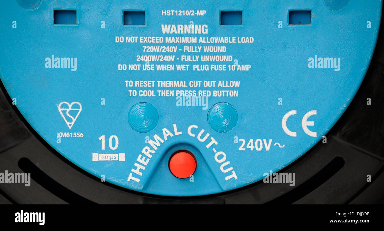 Thermal cut out switch on an extension cable Stock Photo Alamy