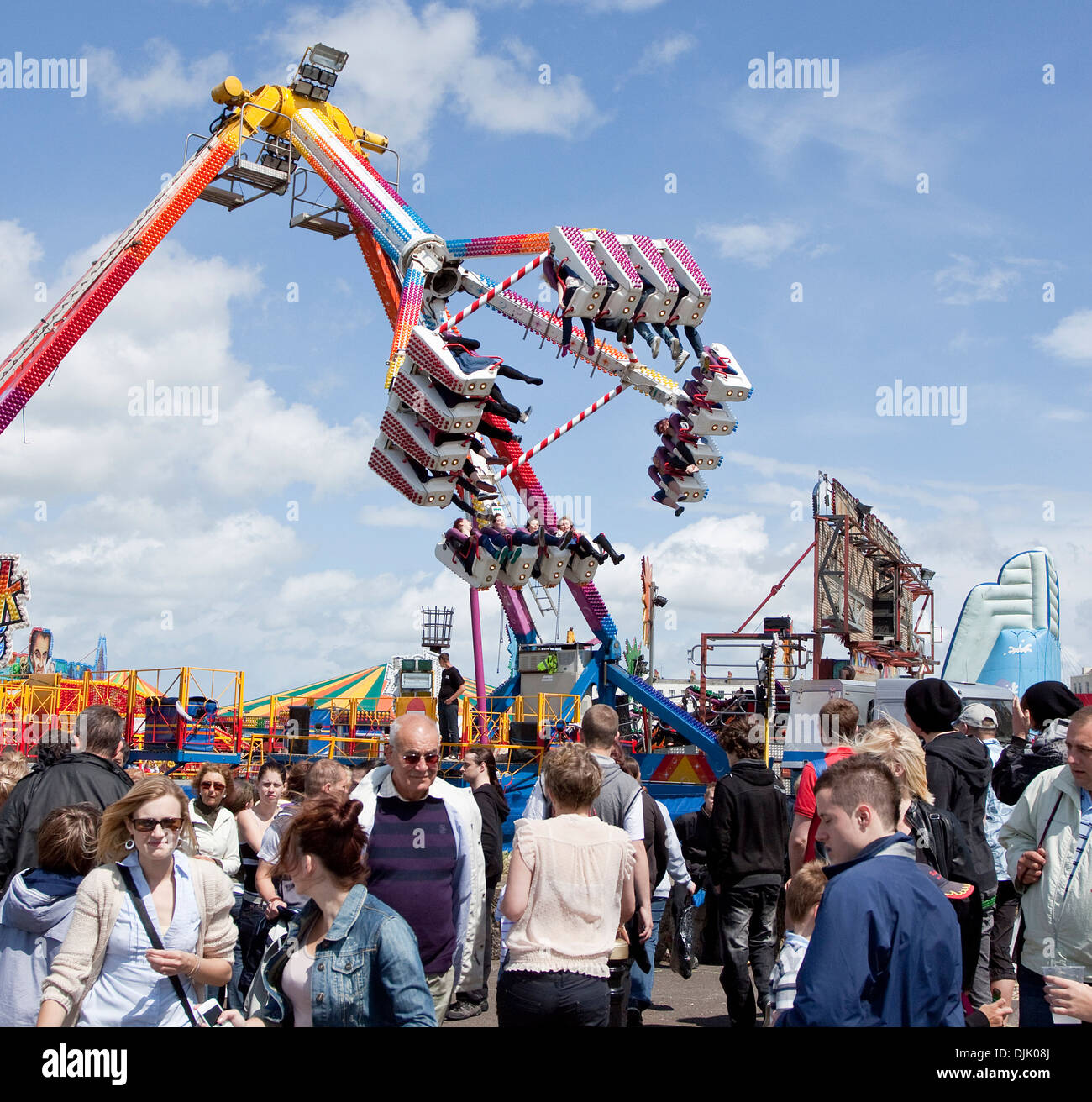 Traveling Fair Funfair Fairground Ride Stock Photo