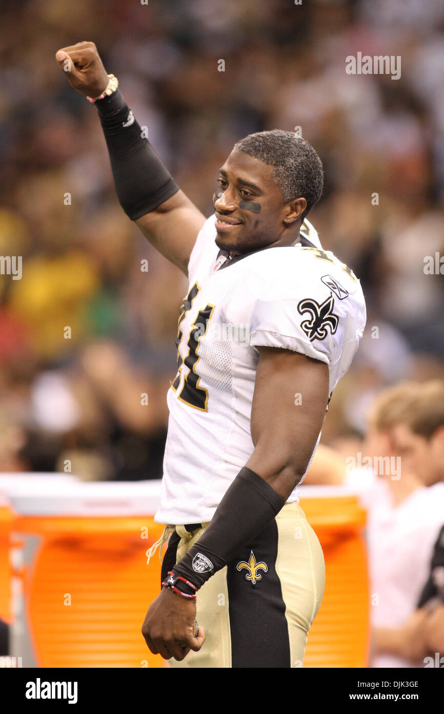 Aug 21, 2010: New Orleans Saints safety Roman Harper (41) cheers on his  teammates from the sidelines during the preseason game between the New  Orleans Saints and the San Diego Chargers at