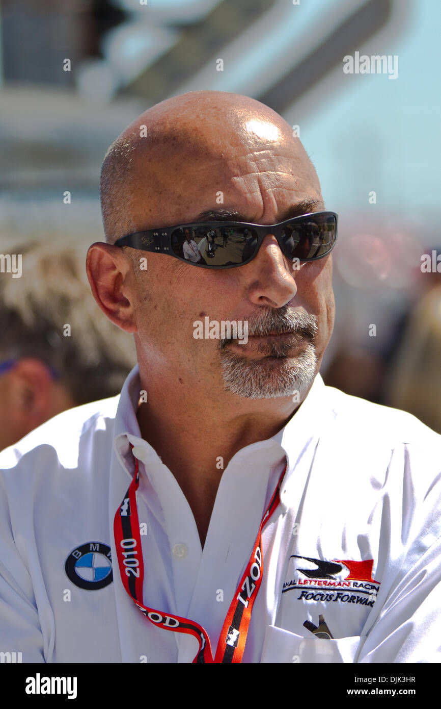 Aug. 27, 2010 - Joliet, Illinois, United States of America - Racing legend and car owner Bobby Rahal on pit lane during the Friday practice session of the IZOD IndyCar Peak Antifreeze & Motor Oil Indy 300 at Chicagoland Speedway in Joliet, IL. (Credit Image: © Geoffrey Siehr/Southcreek Global/ZUMApress.com) Stock Photo